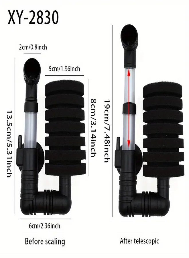 Vayinato (XY-2830) Aquarium Bio Sponge Filter Fish Tank, Single - Ultra Quiet Air Pump Aquqrium Foam Internal Filter - Betta Fry Shrimp and Small Fish - Image 4